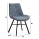 Dining Chair Jada Chenille Blue Dining Chair Jada Chenille Blue