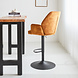 Velvet Bar Stool Novan Cognac Velvet Bar Stool Novan Cognac