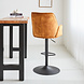 Velvet Bar Stool Novan Cognac Velvet Bar Stool Novan Cognac