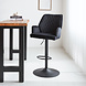 Velvet Bar Stool Novan Black Velvet Bar Stool Novan Black