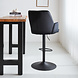Velvet Bar Stool Novan Black Velvet Bar Stool Novan Black
