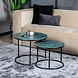 Coffee Table Mia Marble set of 2 Green Coffee Table Mia Marble set of 2 Green