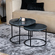 Coffee Table Mia Marble set of 2 Black Coffee Table Mia Marble set of 2 Black
