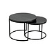 Coffee Table Mia Marble set of 2 Black Coffee Table Mia Marble set of 2 Black