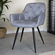Velvet Dining Chair Audrey Grey Velvet Dining Chair Audrey Grey