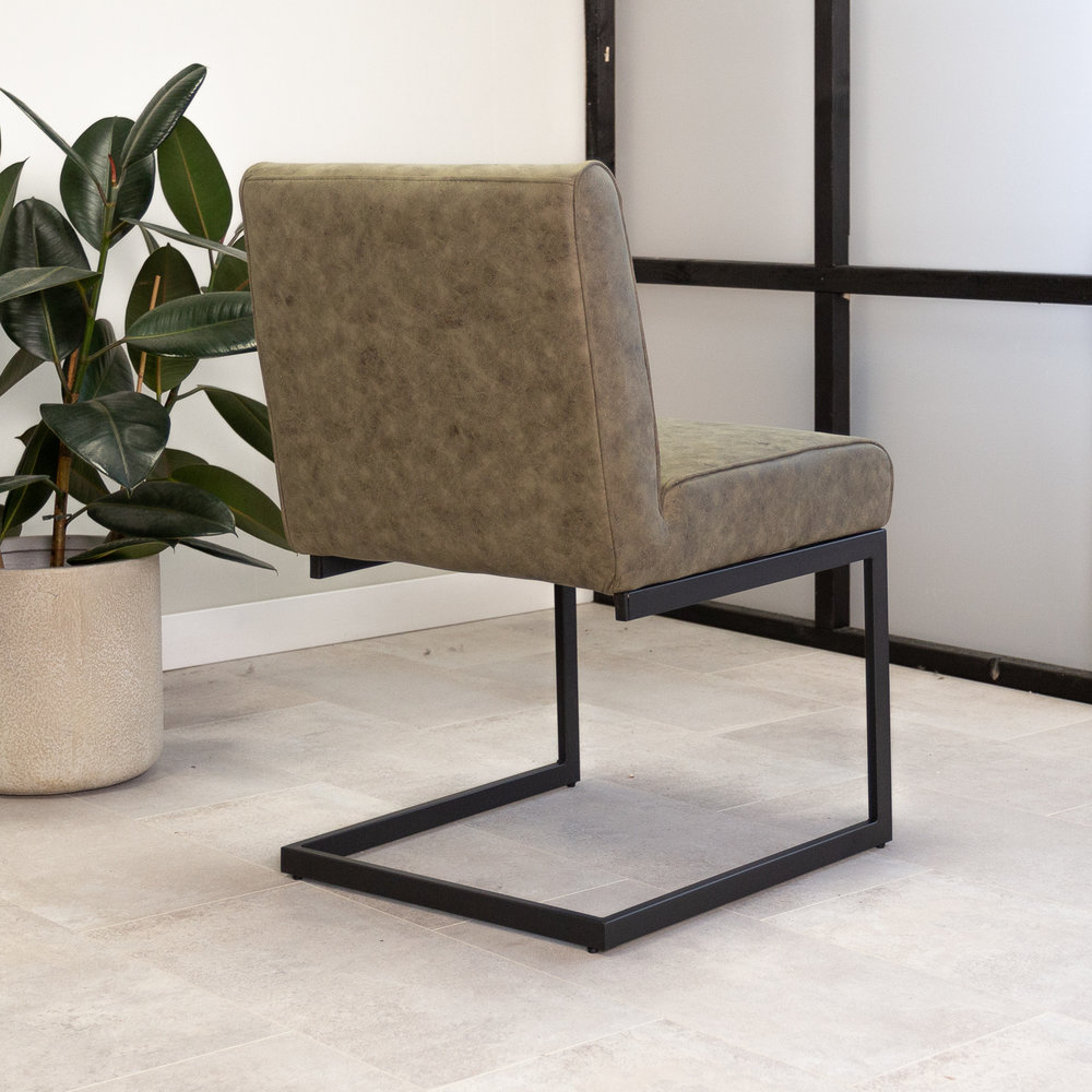 Industrial Dining Chair Nathan Green Furnwise