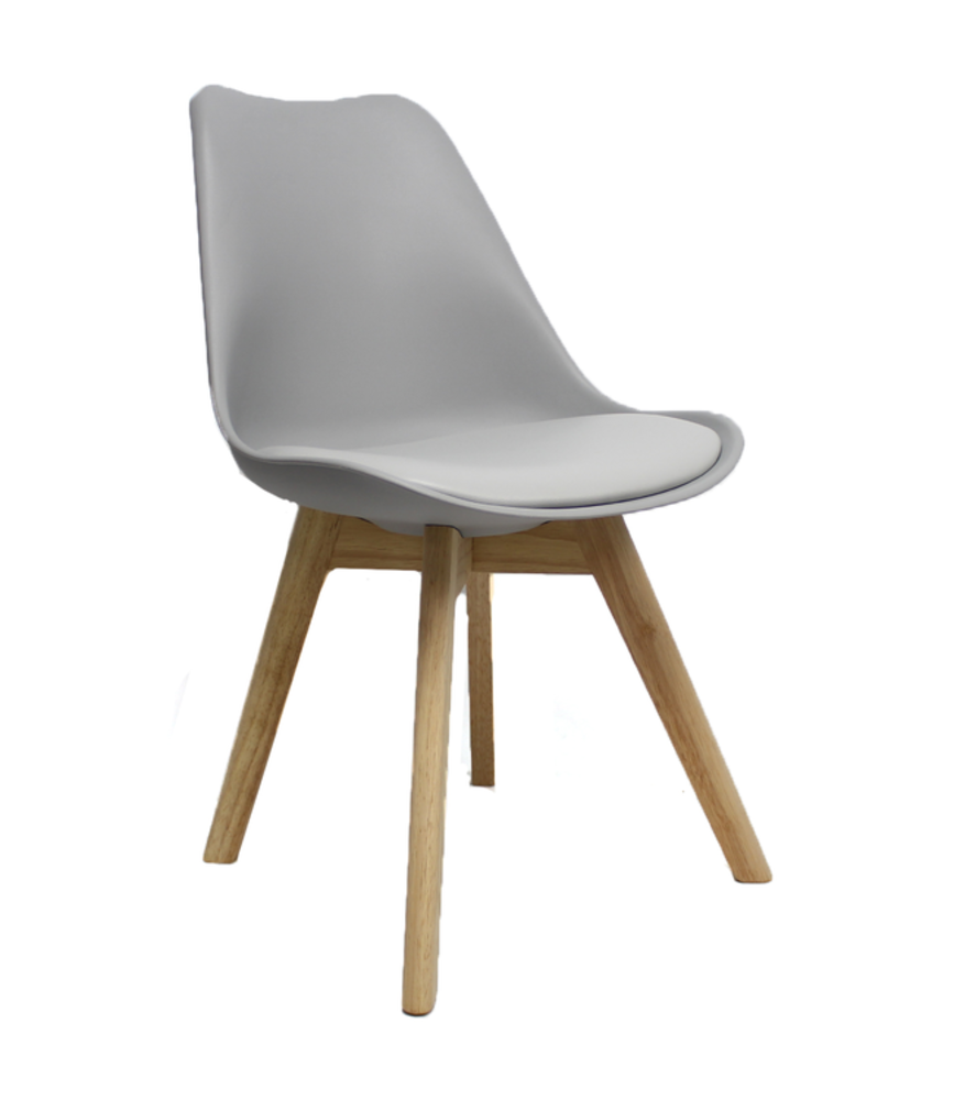 Modern Dining Chair Charlton Light Grey Furnwise