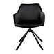Velvet dining chair Furtado Black rotatable seat Velvet dining chair Furtado Black rotatable seat