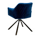 Velvet dining chair Furtado Blue rotatable seat Velvet dining chair Furtado Blue rotatable seat