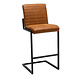 Industrial Bar Stool Block Eco Leather Cognac Industrial Bar Stool Block Eco Leather Cognac