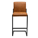 Industrial Bar Stool Block Eco Leather Cognac Industrial Bar Stool Block Eco Leather Cognac