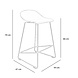 Modern Bar Stool Erica Yellow H66 cm Modern Bar Stool Erica Yellow H66 cm