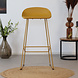 Modern Bar Stool Erica Yellow H76 CM Modern Bar Stool Erica Yellow H76 CM