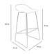Modern Bar Stool Erica Yellow H76 CM Modern Bar Stool Erica Yellow H76 CM