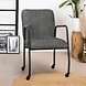 Industrial Dining Chair Mila Anthracite Fabric Industrial Dining Chair Mila Anthracite Fabric