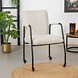 Industrial Dining Chair Mila White Fabric Industrial Dining Chair Mila White Fabric