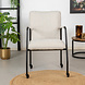Industrial Dining Chair Mila White Fabric Industrial Dining Chair Mila White Fabric