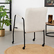 Industrial Dining Chair Mila White Fabric Industrial Dining Chair Mila White Fabric
