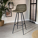Industrial Bar Stool Jordan Green Microfiber Industrial Bar Stool Jordan Green Microfiber