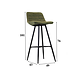 Industrial Bar Stool Jordan Green Microfiber Industrial Bar Stool Jordan Green Microfiber