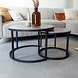 Industrial Coffee Table set of 2 Travor Grey Industrial Coffee Table set of 2 Travor Grey