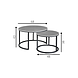 Industrial Coffee Table set of 2 Travor Grey Industrial Coffee Table set of 2 Travor Grey