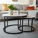 Industrial Coffee Table set of 2 Travor White Industrial Coffee Table set of 2 Travor White
