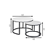 Industrial Coffee Table set of 2 Travor White Industrial Coffee Table set of 2 Travor White