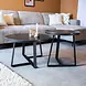 Industrial Coffee Table set of 2 Tanner Black Industrial Coffee Table set of 2 Tanner Black