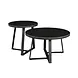 Industrial Coffee Table set of 2 Tanner Black Industrial Coffee Table set of 2 Tanner Black