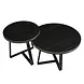 Industrial Coffee Table set of 2 Tanner Black Industrial Coffee Table set of 2 Tanner Black