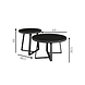 Industrial Coffee Table set of 2 Tanner Black Industrial Coffee Table set of 2 Tanner Black