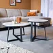 Industrial Coffee Table set of 2 Tanner White Industrial Coffee Table set of 2 Tanner White
