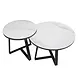 Industrial Coffee Table set of 2 Tanner White Industrial Coffee Table set of 2 Tanner White