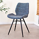 Industrial Dining Chair Beau Chenille Blue Industrial Dining Chair Beau Chenille Blue