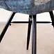 Industrial Dining Chair Beau Chenille Blue Industrial Dining Chair Beau Chenille Blue