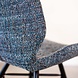 Industrial Dining Chair Beau Chenille Blue Industrial Dining Chair Beau Chenille Blue