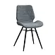 Industrial Dining Chair Beau Chenille Blue Industrial Dining Chair Beau Chenille Blue