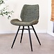 Industrial Dining Chair Beau Chenille Green Industrial Dining Chair Beau Chenille Green