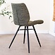 Industrial Dining Chair Beau Chenille Green Industrial Dining Chair Beau Chenille Green