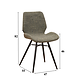 Industrial Dining Chair Beau Chenille Green Industrial Dining Chair Beau Chenille Green