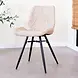 Industrial Dining Chair Beau Chenille Beige Industrial Dining Chair Beau Chenille Beige