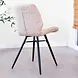 Industrial Dining Chair Beau Chenille Beige Industrial Dining Chair Beau Chenille Beige
