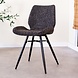 Industrial Dining Chair Beau Chenille Black Industrial Dining Chair Beau Chenille Black