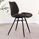 Industrial Dining Chair Beau Chenille Black Industrial Dining Chair Beau Chenille Black