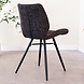 Industrial Dining Chair Beau Chenille Black Industrial Dining Chair Beau Chenille Black