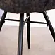 Industrial Dining Chair Beau Chenille Black Industrial Dining Chair Beau Chenille Black