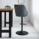 Modern Bar Stool Novan Blue Chenille Modern Bar Stool Novan Blue Chenille