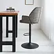 Modern Bar Stool Novan Dark Grey Chenille Modern Bar Stool Novan Dark Grey Chenille