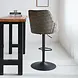 Modern Bar Stool Novan Dark Grey Chenille Modern Bar Stool Novan Dark Grey Chenille